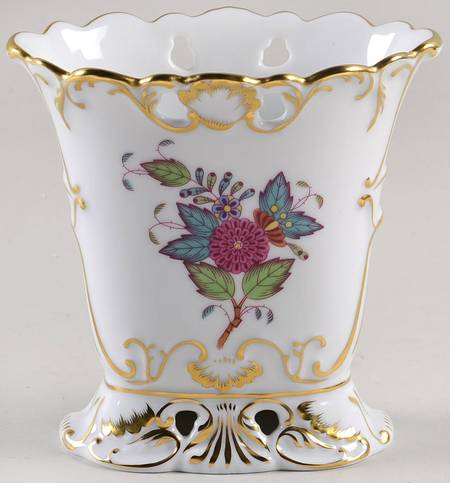 Chinese Bouquet Multicolor (AF) 4" Oval Vase