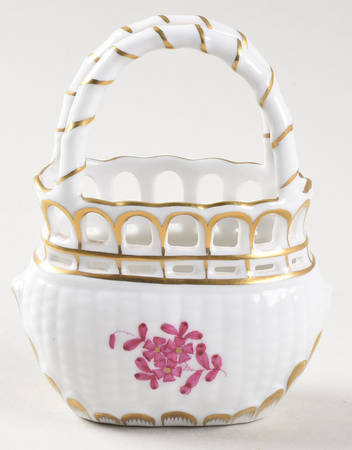 Chinese Bouquet Raspberry (AP) Small Pierced Basket