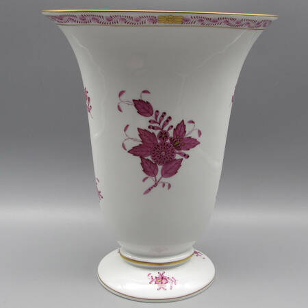 Chinese Bouquet Raspberry (AP) 9" Oval Vase