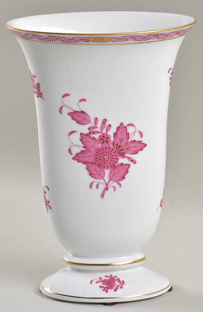 Chinese Bouquet Raspberry (AP) 8" Oval Vase