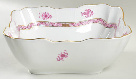 Chinese Bouquet Raspberry (AP) 10" Square Salad Serving Bowl