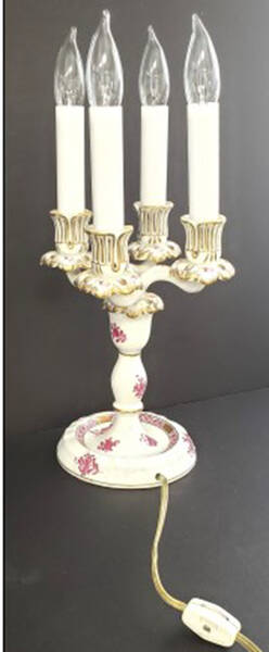 Chinese Bouquet Raspberry (AP) Electric Four Light Candlestick