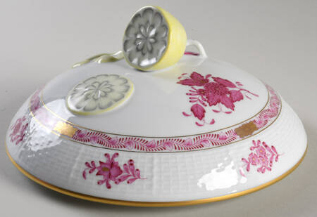 Chinese Bouquet Raspberry (AP) Lid for Bean Pot