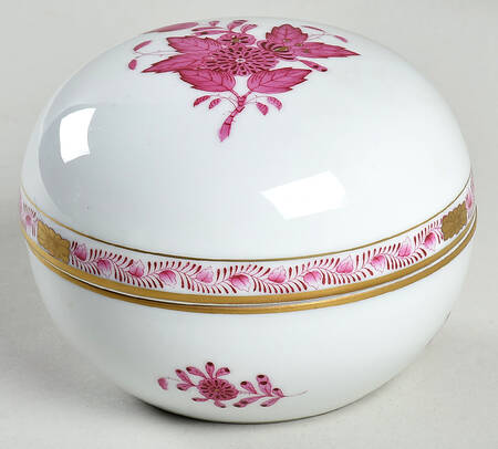 Chinese Bouquet Raspberry (AP) 4" Round Box & Lid
