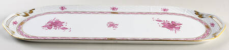 Chinese Bouquet Raspberry (AP) 19" Oblong Tray