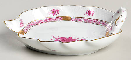 Chinese Bouquet Raspberry (AP) 8" Leaf Dish