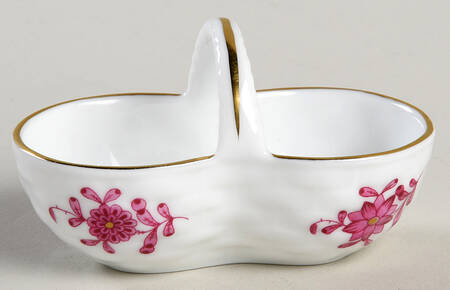 Chinese Bouquet Raspberry (AP) Basket Shaped Individual Salt Dip