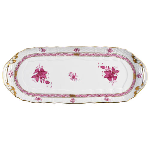 Chinese Bouquet Raspberry (AP) 17" Sandwich Tray