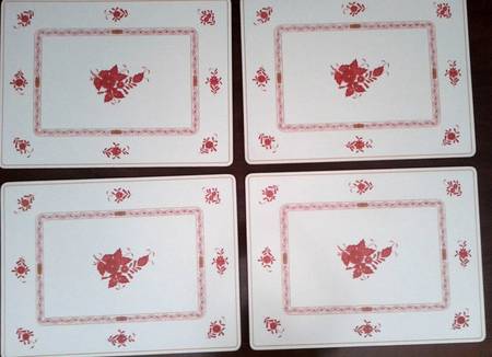 Chinese Bouquet Raspberry (AP) Corkboard Placemat