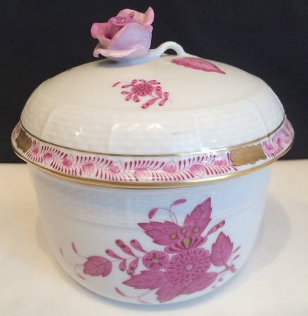 Chinese Bouquet Raspberry (AP) Mini Sugar Bowl & Lid