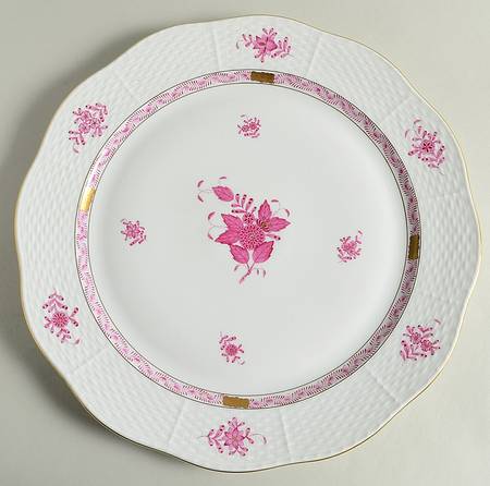 Chinese Bouquet Raspberry (AP) Cake Plate