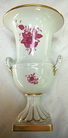 Chinese Bouquet Raspberry (AP) 9" Footed Urn