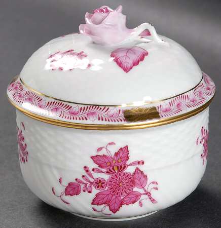 Chinese Bouquet Raspberry (AP) Sugar Bowl & Lid