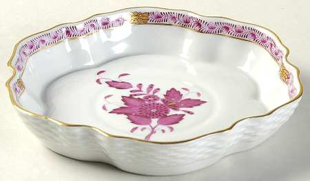 Chinese Bouquet Raspberry (AP) 6" Nut Dish