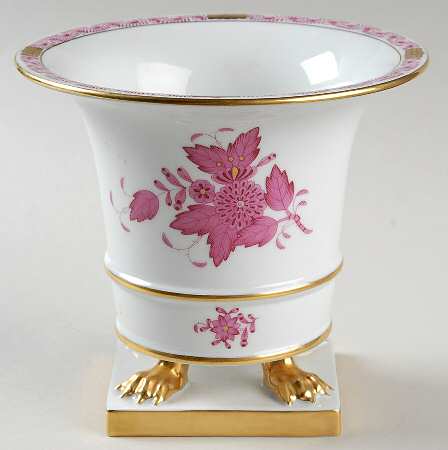 Chinese Bouquet Raspberry (AP) 5" Claw Footed Urn Vase