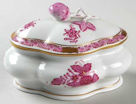 Chinese Bouquet Raspberry (AP) 4" Candy Box & Lid