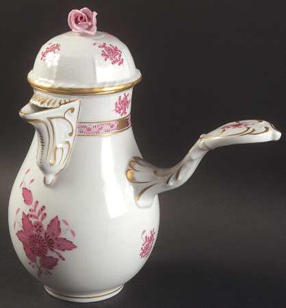 Chinese Bouquet Raspberry (AP) Chocolate Pot & Lid