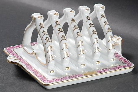 Chinese Bouquet Raspberry (AP) 4 Slice Toast Server