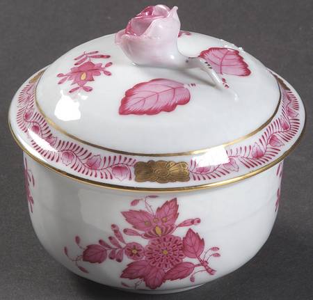 Chinese Bouquet Raspberry (AP) Mini Sugar Bowl & Lid