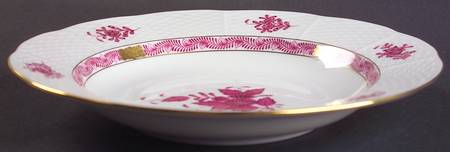 Chinese Bouquet Raspberry (AP) Large Rim Soup Bowl