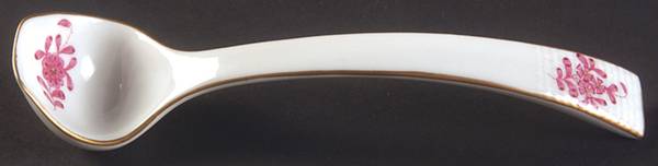 Chinese Bouquet Raspberry (AP) Cream/Mayo Ladle, Solid Piece