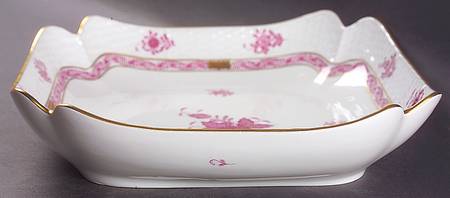 Chinese Bouquet Raspberry (AP) Large Square Fruit Bowl