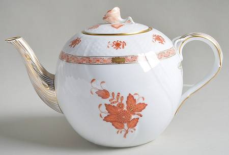 Chinese Bouquet Rust (AOG) Teapot & Lid