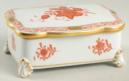 Chinese Bouquet Rust (AOG) 5" Rectangular Box W/Lid
