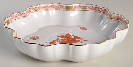 Chinese Bouquet Rust (AOG) Melon Bowl 8"