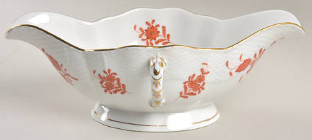 Chinese Bouquet Rust (AOG) Open Sauce Boat