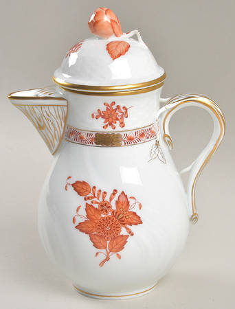 Chinese Bouquet Rust (AOG) Small Hot Water Jug & Lid