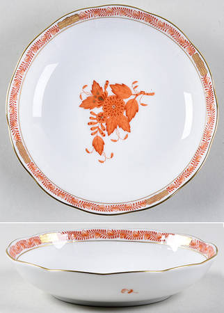 Chinese Bouquet Rust (AOG) Saucer for Chocolate Cup