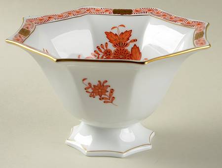 Chinese Bouquet Rust (AOG) Small Octagonal Bowl