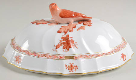 Chinese Bouquet Rust (AOG) Lid for Tureen