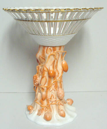 Chinese Bouquet Rust (AOG) Round Compote (Height X Width)