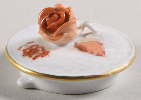 Chinese Bouquet Rust (AOG) Lid for Teapot