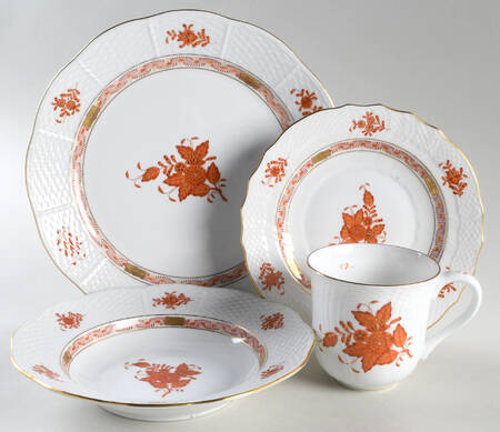 Chinese Bouquet Rust (AOG) 4 Piece Place Setting