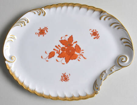Chinese Bouquet Rust (AOG) 9" Oval Tray