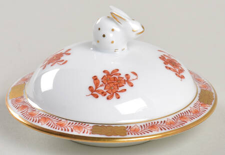 Chinese Bouquet Rust (AOG) Lid for Teapot