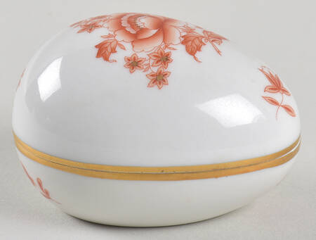 Chinese Bouquet Rust (AOG) Small Egg Box & Lid by Herend