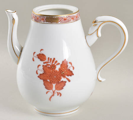 Chinese Bouquet Rust (AOG) Individual Coffee Pot No Lid