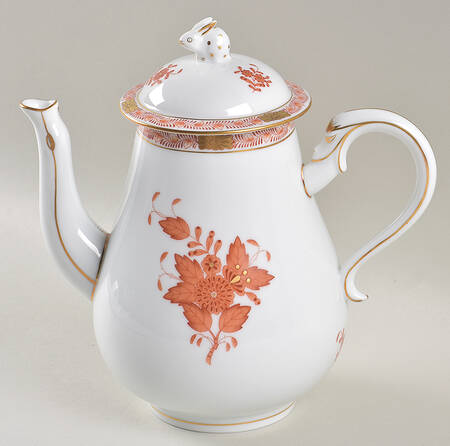 Chinese Bouquet Rust (AOG) Coffee Pot & Lid