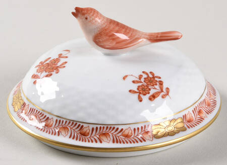 Chinese Bouquet Rust (AOG) Lid for Sugar Bowl