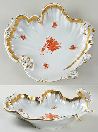 Chinese Bouquet Rust (AOG) Rococo/Wave Dish