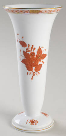Chinese Bouquet Rust (AOG) 8" Flared Vase by Herend