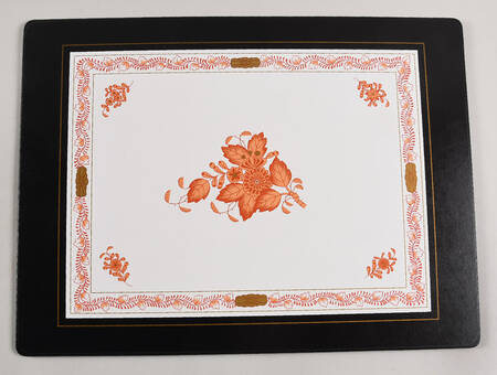 Chinese Bouquet Rust (AOG) Rectangular Placemat w/Felt Backing