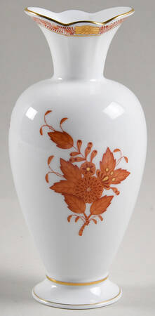 Chinese Bouquet Rust (AOG) Oval Opening Vase by Herend