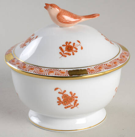 Chinese Bouquet Rust (AOG) 4" Candy Box & Lid by Herend