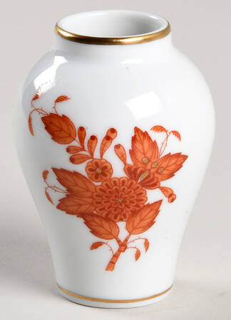 Chinese Bouquet Rust (AOG) Small Covered Vase No Lid