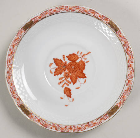 Chinese Bouquet Rust (AOG) Saucer for Cream Soup Bowl by Herend
